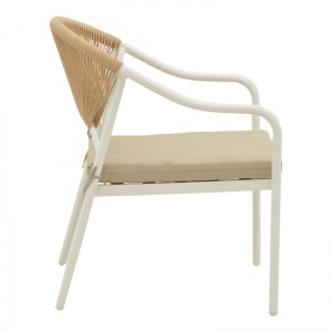 pak-152-000056-3 ΣΑΛΟΝΙ BONANZA PAKOWORLD ΣΕΤ 4ΤΜΧ RATTAN ΜΠΕΖ-ΑΛΟΥΜΙΝΙΟ ΛΕΥΚΟ