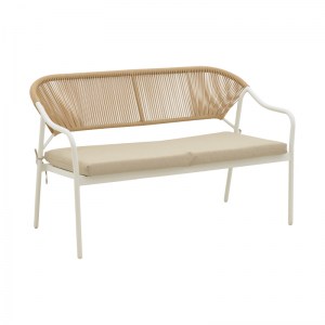 pak-152-000056-9 ΣΑΛΟΝΙ BONANZA PAKOWORLD ΣΕΤ 4ΤΜΧ RATTAN ΜΠΕΖ-ΑΛΟΥΜΙΝΙΟ ΛΕΥΚΟ