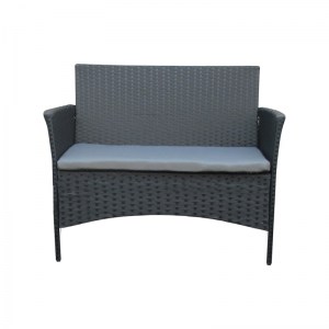 pak-152-000057-1 ΣΑΛΟΝΙ ΚΗΠΟΥ CALMNESS PAKOWORLD ΣΕΤ 4ΤΜΧ RATTAN ΜΑΥΡΟ-ΥΦΑΣΜΑ ΓΚΡΙ