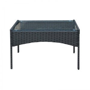 pak-152-000057-2 ΣΑΛΟΝΙ ΚΗΠΟΥ CALMNESS PAKOWORLD ΣΕΤ 4ΤΜΧ RATTAN ΜΑΥΡΟ-ΥΦΑΣΜΑ ΓΚΡΙ