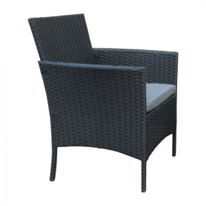 pak-152-000057-3 ΣΑΛΟΝΙ ΚΗΠΟΥ CALMNESS PAKOWORLD ΣΕΤ 4ΤΜΧ RATTAN ΜΑΥΡΟ-ΥΦΑΣΜΑ ΓΚΡΙ