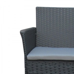 pak-152-000057-4 ΣΑΛΟΝΙ ΚΗΠΟΥ CALMNESS PAKOWORLD ΣΕΤ 4ΤΜΧ RATTAN ΜΑΥΡΟ-ΥΦΑΣΜΑ ΓΚΡΙ