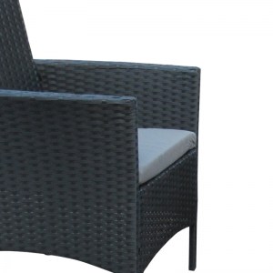 pak-152-000057-6 ΣΑΛΟΝΙ ΚΗΠΟΥ CALMNESS PAKOWORLD ΣΕΤ 4ΤΜΧ RATTAN ΜΑΥΡΟ-ΥΦΑΣΜΑ ΓΚΡΙ