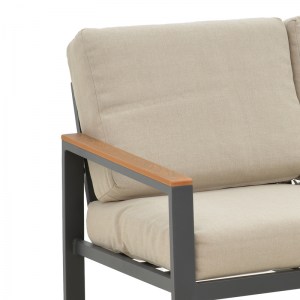 pak-152-000060-11 ΣΑΛΟΝΙ FASHIONABLE PAKOWORLD ΣΕΤ 4ΤΜΧ ΥΦΑΣΜΑ ΜΠΕΖ-ΑΝΘΡΑΚΙ ΑΛΟΥΜΙΝΙΟ