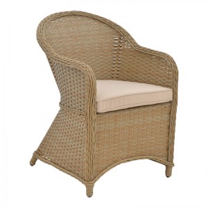 pak-152-000063-1 TΡΑΠΕΖΑΡΙΑ HADRIAN-KEIR PAKOWORLD ΣΕΤ 7ΤΕΜ ΚΑΦΕ RATTAN-ΜΠΕΖ TEXTILENE-ΚΑΦΕ ΑΛΟΥΜΙΝΙΟ 180X90X72ΕΚ