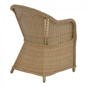 pak-152-000063-2 TΡΑΠΕΖΑΡΙΑ HADRIAN-KEIR PAKOWORLD ΣΕΤ 7ΤΕΜ ΚΑΦΕ RATTAN-ΜΠΕΖ TEXTILENE-ΚΑΦΕ ΑΛΟΥΜΙΝΙΟ 180X90X72ΕΚ