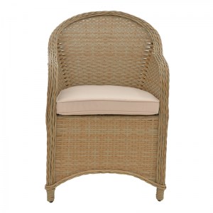 pak-152-000063-3 TΡΑΠΕΖΑΡΙΑ HADRIAN-KEIR PAKOWORLD ΣΕΤ 7ΤΕΜ ΚΑΦΕ RATTAN-ΜΠΕΖ TEXTILENE-ΚΑΦΕ ΑΛΟΥΜΙΝΙΟ 180X90X72ΕΚ