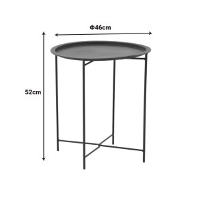 pak-152-000067-3 TΡΑΠΕΖΑΡΙΑ DAPPER-CAIUS PAKOWORLD ΣΕΤ 3ΤΕΜ ΜΑΥΡΟ ΜΕΤΑΛΛΟ-ΜΑΥΡΟ PE Φ46X52ΕΚ