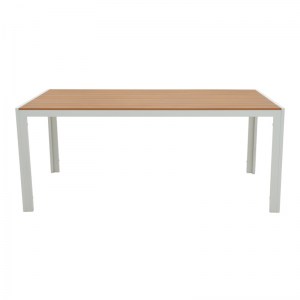 pak-152-000076-2 ΤΡΑΠΕΖΑΡΙΑ NARES-MOLY A ΣΕΤ 5ΤΕΜ PAKOWORLD ΛΕΥΚΟ ΑΛΟΥΜΙΝΙΟ ΚΑΙ PLYWOOD ΣΕ ΦΥΣΙΚΟ ΧΡΩΜΑ 180X90X72.5ΕΚ