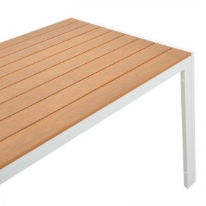 pak-152-000077-4 ΤΡΑΠΕΖΑΡΙΑ NARES-MOLY A ΣΕΤ 7ΤΕΜ PAKOWORLD ΛΕΥΚΟ ΑΛΟΥΜΙΝΙΟ ΚΑΙ PLYWOOD ΣΕ ΦΥΣΙΚΟ ΧΡΩΜΑ 180X90X72.5ΕΚ