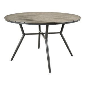 pak-152-000091 ΤΡΑΠΕΖΙ APPA PAKOWORLD ΑΛΟΥΜΙΝΙΟ ΚΑΙ PLYWOOD ΣΕ ΑΝΘΡΑΚΙ ΑΠΟΧΡΩΣΗ Φ120X74ΕΚ