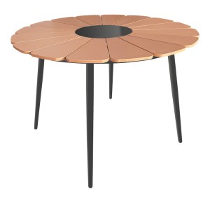 pak-152-000100-4 ΤΡΑΠΕΖΑΡΙΑ PINAP-DASHIELL ΣΕΤ 5ΤΕΜ PAKOWORLD ΜΑΥΡΟ ΑΛΟΥΜΙΝΙΟ ΚΑΙ PLYWOOD ΣΕ ΦΥΣΙΚΗ ΑΠΟΧΡΩΣΗ Φ110X74ΕΚ