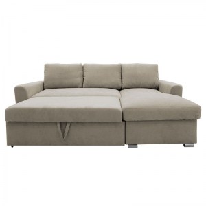 pak-165-000016-4 ΓΩΝΙΑΚΟΣ ΚΑΝΑΠΕΣ-ΚΡΕΒΑΤΙ ΑΡΙΣΤΕΡΗ ΓΩΝΙΑ BELLE PAKOWORLD ΜΠΕΖ 236X164X88ΕΚ