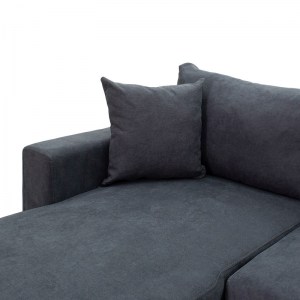 pak-166-000010-5 ΓΩΝΙΑΚΟΣ ΚΑΝΑΠΕΣ-ΚΡΕΒΑΤΙ ΑΝΑΣΤΡΕΨΙΜΟΣ LILIAN PAKOWORLD ΑΝΘΡΑΚΙ 225X148X81ΕΚ