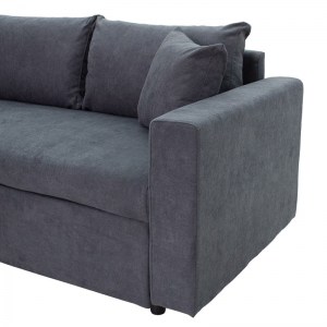 pak-166-000010-6 ΓΩΝΙΑΚΟΣ ΚΑΝΑΠΕΣ-ΚΡΕΒΑΤΙ ΑΝΑΣΤΡΕΨΙΜΟΣ LILIAN PAKOWORLD ΑΝΘΡΑΚΙ 225X148X81ΕΚ