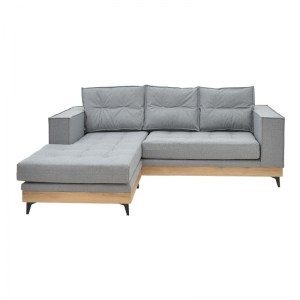 pak-166-000022-3 ΓΩΝΙΑΚΟΣ ΚΑΝΑΠΕΣ ΑΝΑΣΤΡΕΨΙΜΟΣ MIRABEL PAKOWORLD ΓΚΡΙ ΥΦΑΣΜΑ-ΦΥΣΙΚΟ ΞΥΛΟ 250X184X100ΕΚ