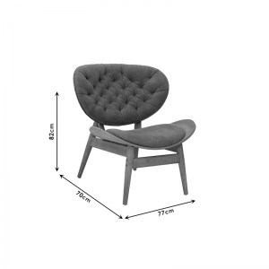pak-167-000019-4 ΠΟΛΥΘΡΟΝΑ RELAX UDALLE PAKOWORLD ΜΑΣΙΦ ΞΥΛΟ ΚΑΡΥΔΙ-ΥΦΑΣΜΑ ΚΑΦΕ 77X70X82ΕΚ