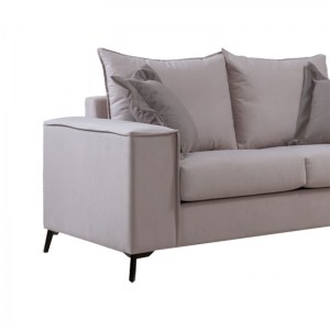 pak-168-000048-1 ΚΑΝΑΠΕΣ VERONA 2ΘΕΣΙΟΣ CREAM - ΜΑΞΙΛΑΡΙΑ MOCHA 173X93X100ΕΚ