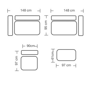pak-168-000064-10 ΠΟΛΥΜΟΡΦΙΚΟΣ-ΑΝΑΣΤΡΕΨΙΜΟΣ ΚΑΝΑΠΕΣ LONDON PAKOWORLD ΓΚΡΙ-ΜΠΕΖ ΥΦΑΣΜΑ ΜΕ ΜΑΞΙΛΑΡΙΑ ΣΕ ΑΠΟΧΡΩΣΗ ΑΝΟΙΧΤΟ ΓΚΡΙ 296X246X95ΕΚ