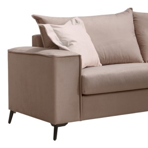 pak-168-000072-1 ΚΑΝΑΠΕΣ VERONA 3ΘΕΣΙΟΣ ΜΟΚΑ ΥΦΑΣΜΑ ΜΕ ΜΑΞΙΛΑΡΙΑ ΣΕ ΚΡΕΜ ΑΠΟΧΡΩΣΗ 225X93X100ΕΚ