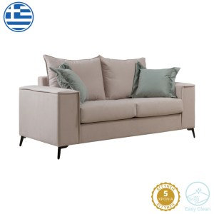 pak-168-000077 ΚΑΝΑΠΕΣ VERONA 2ΘΕΣΙΟΣ ΚΡΕΜ ΥΦΑΣΜΑ ΜΕ ΜΑΞΙΛΑΡΙΑ ΣΕ ΜΕΝΤΑ ΑΠΟΧΡΩΣΗ 173X93X100ΕΚ