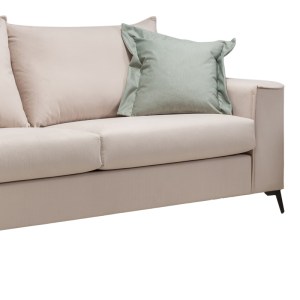 pak-168-000078-2 ΚΑΝΑΠΕΣ VERONA 3ΘΕΣΙΟΣ ΚΡΕΜ ΥΦΑΣΜΑ ΜΕ ΜΑΞΙΛΑΡΙΑ ΣΕ ΜΕΝΤΑ ΑΠΟΧΡΩΣΗ 225X93X100ΕΚ