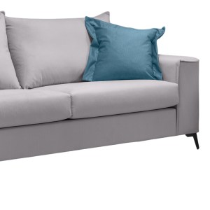pak-168-000082-2 ΚΑΝΑΠΕΣ VERONA 3ΘΕΣΙΟΣ ΑΝΟΙΧΤΟ ΓΚΡΙ ΥΦΑΣΜΑ ΜΕ ΜΑΞΙΛΑΡΙΑ ΣΕ ΜΠΛΕ ΑΠΟΧΡΩΣΗ 225X93X100ΕΚ