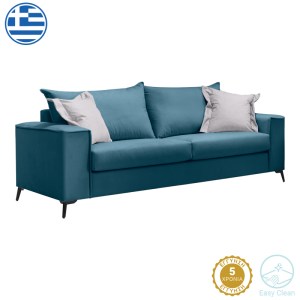 pak-168-000084 ΚΑΝΑΠΕΣ VERONA 3ΘΕΣΙΟΣ ΜΠΛΕ ΥΦΑΣΜΑ ΜΕ ΜΑΞΙΛΑΡΙΑ ΣΕ ΑΠΟΧΡΩΣΗ ΑΝΟΙΧΤΟ ΓΚΡΙ 225X93X100ΕΚ