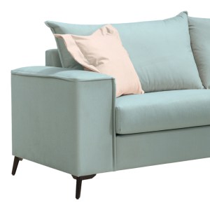 pak-168-000088-1 ΚΑΝΑΠΕΣ VERONA 3ΘΕΣΙΟΣ ΜΕΝΤΑ ΥΦΑΣΜΑ ΜΕ ΜΑΞΙΛΑΡΙΑ ΣΕ ΚΡΕΜ ΑΠΟΧΡΩΣΗ 225X93X100ΕΚ