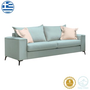 pak-168-000088 ΚΑΝΑΠΕΣ VERONA 3ΘΕΣΙΟΣ ΜΕΝΤΑ ΥΦΑΣΜΑ ΜΕ ΜΑΞΙΛΑΡΙΑ ΣΕ ΚΡΕΜ ΑΠΟΧΡΩΣΗ 225X93X100ΕΚ