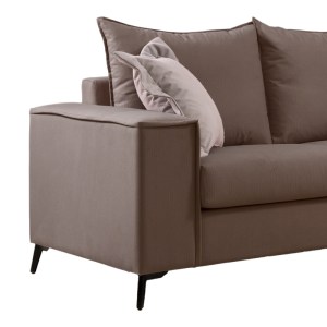 pak-168-000091-1 ΚΑΝΑΠΕΣ VERONA 2ΘΕΣΙΟΣ ΜΟΚΑ ΥΦΑΣΜΑ ΜΕ ΜΑΞΙΛΑΡΙΑ ΣΕ ΚΡΕΜ ΑΠΟΧΡΩΣΗ 173X93X100ΕΚ