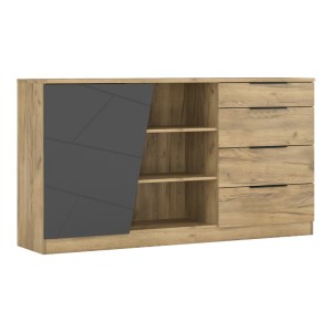 pak-173-000048 ΜΠΟΥΦΕΣ PHOEBE PAKOWORLD ΣΕ SONOMA - ΓΚΡΙ ΑΠΟΧΡΩΣΗ 170.2X40X92ΕΚ