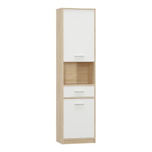 pak-173-000050 ΝΤΟΥΛΑΠΑ ΣΤΗΛΗ LETTO PAKOWORLD ΣΕ OAK - ΛΕΥΚΟ ΜΑΤ ΑΠΟΧΡΩΣΗ 50,2X34,3X195ΕΚ