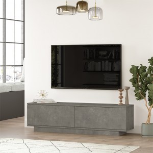 pak-176-000013-1 ΕΠΙΠΛΟ ΤΗΛΕΟΡΑΣΗΣ ZOEVA PAKOWORLD ΓΚΡΙ CEMENTO 140X35,5X38ΕΚ