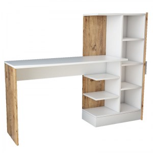 pak-176-000020-2 ΓΡΑΦΕΙΟ-ΡΑΦΙΕΡΑ KARY PAKOWORLD ΛΕΥΚΟ-OAK 152,5X40X120ΕΚ