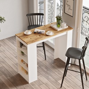 pak-176-000052-3 ΤΡΑΠΕΖΙ ΜΠΑΡ RIFF PAKOWORLD ΛΕΥΚΟ-SONOMA 120X51.5X101.5ΕΚ