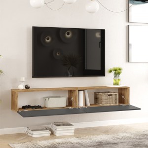 pak-176-000058-1 ΕΠΙΠΛΟ ΤΗΛΕΟΡΑΣΗΣ ΕΠΙΤΟΙΧΙΟ DELLO PAKOWORLD ΑΝΘΡΑΚΙ-SONOMA 180X31.6X29.6ΕΚ