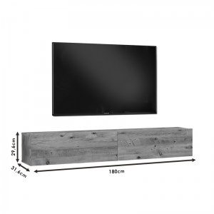 pak-176-000058-5 ΕΠΙΠΛΟ ΤΗΛΕΟΡΑΣΗΣ ΕΠΙΤΟΙΧΙΟ DELLO PAKOWORLD ΑΝΘΡΑΚΙ-SONOMA 180X31.6X29.6ΕΚ