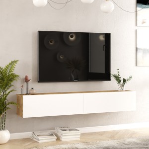 pak-176-000059-2 ΕΠΙΠΛΟ ΤΗΛΕΟΡΑΣΗΣ ΕΠΙΤΟΙΧΙΟ DELLO PAKOWORLD ΛΕΥΚΟ-SONOMA 180X31.6X29.6ΕΚ