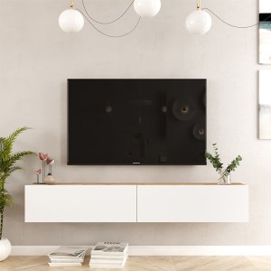 pak-176-000059-3 ΕΠΙΠΛΟ ΤΗΛΕΟΡΑΣΗΣ ΕΠΙΤΟΙΧΙΟ DELLO PAKOWORLD ΛΕΥΚΟ-SONOMA 180X31.6X29.6ΕΚ