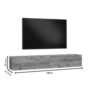 pak-176-000059-5 ΕΠΙΠΛΟ ΤΗΛΕΟΡΑΣΗΣ ΕΠΙΤΟΙΧΙΟ DELLO PAKOWORLD ΛΕΥΚΟ-SONOMA 180X31.6X29.6ΕΚ
