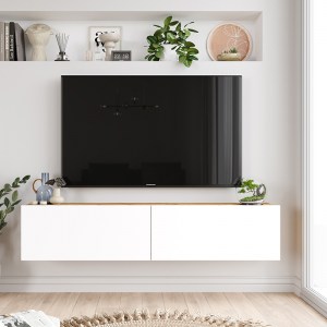 pak-176-000062-2 ΕΠΙΠΛΟ ΤΗΛΕΟΡΑΣΗΣ ΕΠΙΤΟΙΧΙΟ SERIT PAKOWORLD ΛΕΥΚΟ-SONOMA 140X31.6X29.6ΕΚ