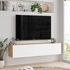pak-176-000062-3 ΕΠΙΠΛΟ ΤΗΛΕΟΡΑΣΗΣ ΕΠΙΤΟΙΧΙΟ SERIT PAKOWORLD ΛΕΥΚΟ-SONOMA 140X31.6X29.6ΕΚ