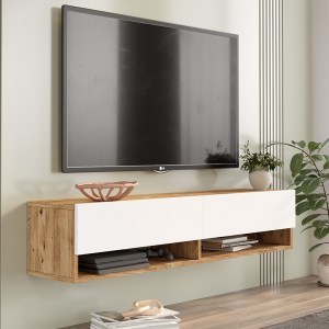 pak-176-000065-2 ΕΠΙΠΛΟ ΤΗΛΕΟΡΑΣΗΣ ΕΠΙΤΟΙΧΙΟ ROSCOE PAKOWORLD ΛΕΥΚΟ-SONOMA 140X31.6X29.6ΕΚ