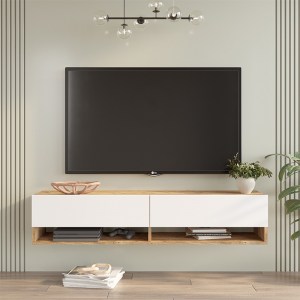 pak-176-000065-3 ΕΠΙΠΛΟ ΤΗΛΕΟΡΑΣΗΣ ΕΠΙΤΟΙΧΙΟ ROSCOE PAKOWORLD ΛΕΥΚΟ-SONOMA 140X31.6X29.6ΕΚ