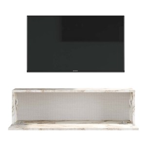 pak-176-000157-3 ΕΠΙΠΛΟ ΤΗΛΕΟΡΑΣΗΣ SERIT PAKOWORLD ΕΚΡΟΥ ΜΑΡΜΑΡΟΥ ΜΕΛΑΜΙΝΗΣ 100X31.5X29.5ΕΚ