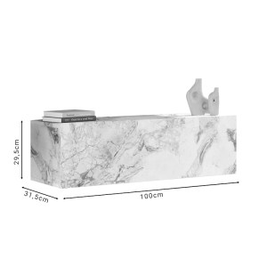 pak-176-000157-4 ΕΠΙΠΛΟ ΤΗΛΕΟΡΑΣΗΣ SERIT PAKOWORLD ΕΚΡΟΥ ΜΑΡΜΑΡΟΥ ΜΕΛΑΜΙΝΗΣ 100X31.5X29.5ΕΚ