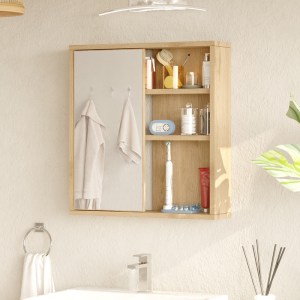 pak-176-000196-1 ΝΤΟΥΛΑΠΙ ΜΠΑΝΙΟΥ BAGNO ΜΕ ΚΑΘΡΕΠΤΗ PAKOWORLD ΣΕ ΦΥΣΙΚΗ ΑΠΟΧΡΩΣΗ 60X14.5X63.6ΕΚ