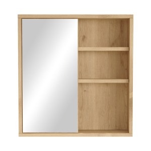 pak-176-000196 ΝΤΟΥΛΑΠΙ ΜΠΑΝΙΟΥ BAGNO ΜΕ ΚΑΘΡΕΠΤΗ PAKOWORLD ΣΕ ΦΥΣΙΚΗ ΑΠΟΧΡΩΣΗ 60X14.5X63.6ΕΚ