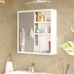 pak-176-000197-1 ΝΤΟΥΛΑΠΙ ΜΠΑΝΙΟΥ BAGNO ΜΕ ΚΑΘΡΕΠΤΗ PAKOWORLD ΣΕ ΛΕΥΚΗ ΑΠΟΧΡΩΣΗ 60X14.5X63.6ΕΚ